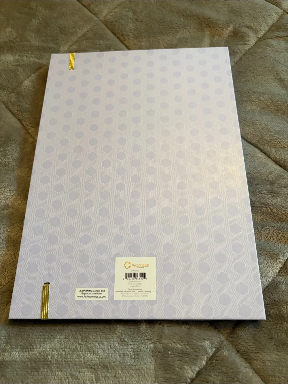 C Wonder Floral Poodle Clipboard Notepad with Gold Pen